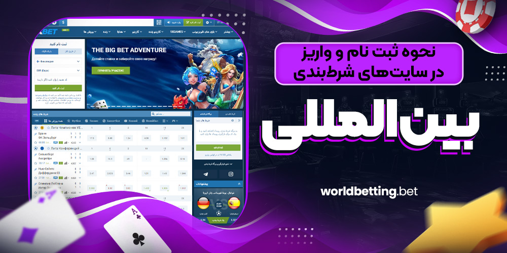 نحوه ثبت نام و واریز در سایت‌ های شرط‌ بندی بین‌ المللی